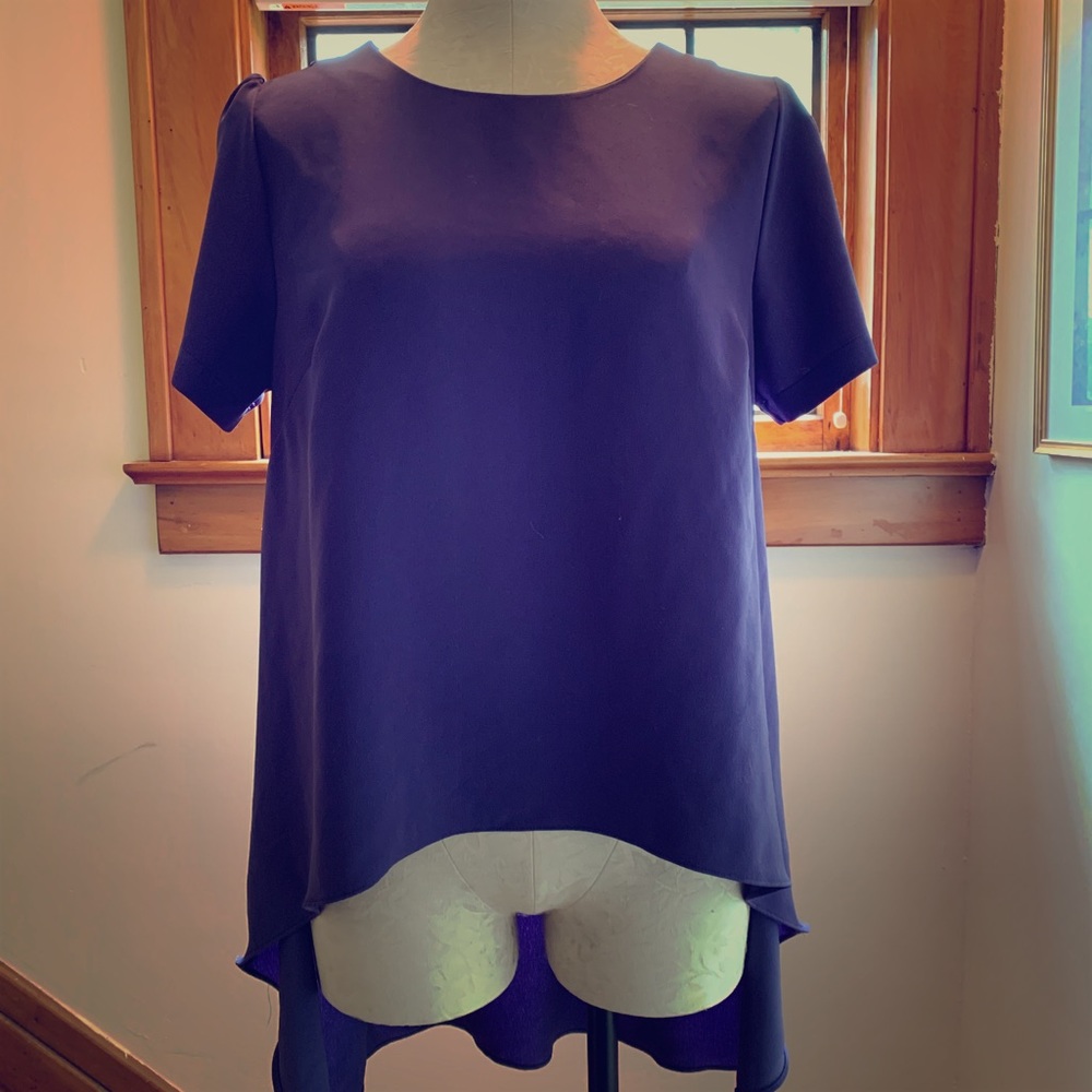 High-low blouse in periwinkle from Philosophy